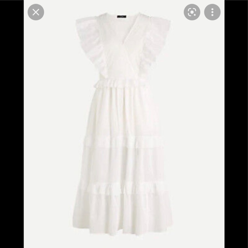 J. Crew White Midi Dress